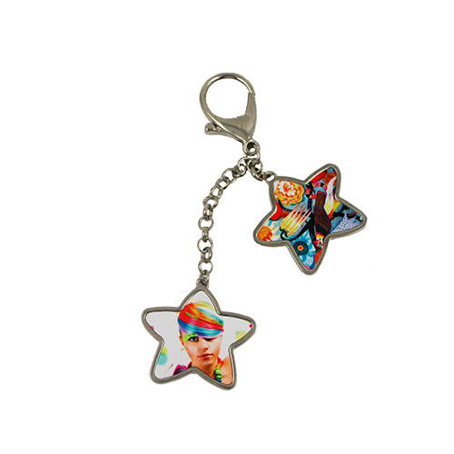 Two-Star Bag Decoration Keychain