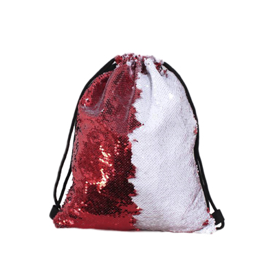 Red Sequin Drawstring Bag