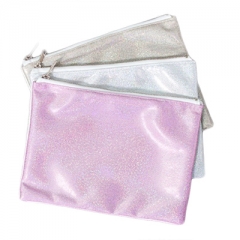 Sublimation Glitter polyester  makeup bag