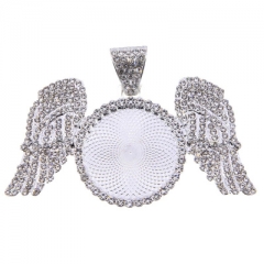 sublimation angel wing  necklace