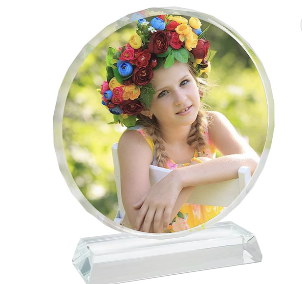 Round Sublimation Crystal Picture Frame