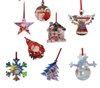MDF Christmas Sublimation Ornaments