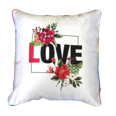 Glossy Pillow Cover with color edge