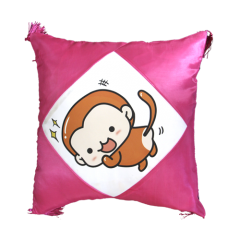 Satin Pillow Cover with Fringes