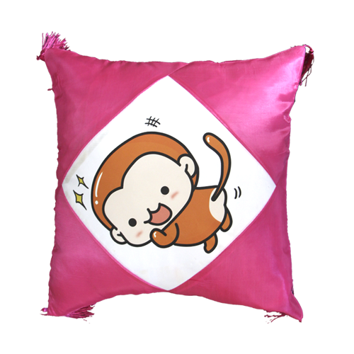 Satin Pillow Cover with Fringes