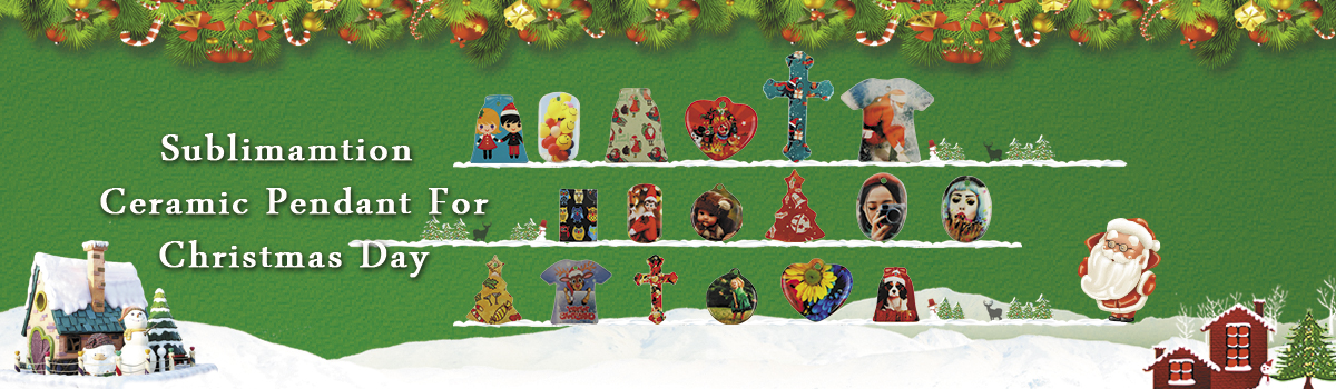 Sublimamtion Ceramic Pendant For Christmas Day