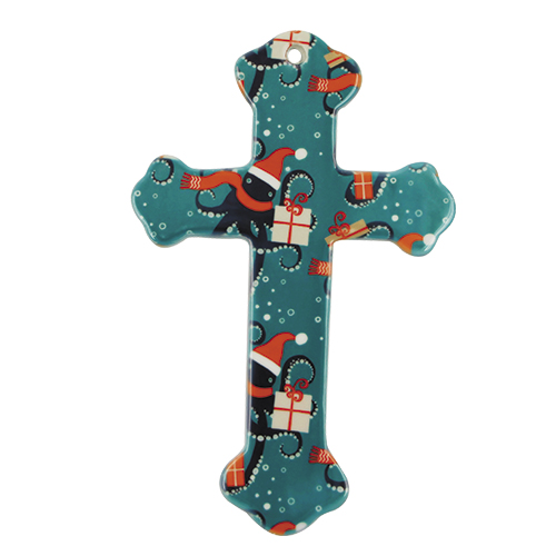 Cross Ceramic Ornament