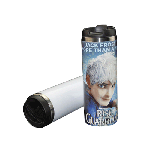 14oz White Steel Mug