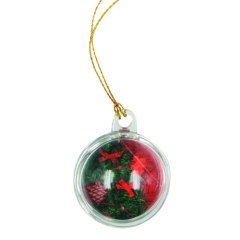 Clear Christmas Ball 4.2cm