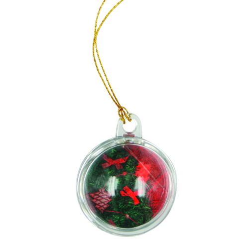 Clear Christmas Ball 4.2cm