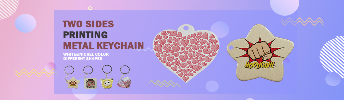 NEW Sublimation Metal Keychain Two Sides Printing