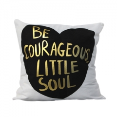 Heart words 45*45cm Gold Stamping Cushion Cover
