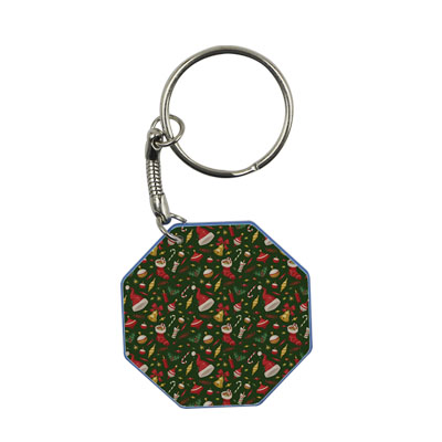 44mm Octagon Keychain - Color Edge