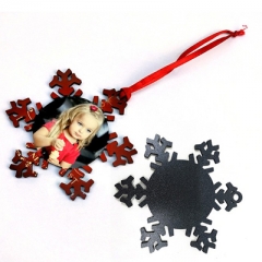 Blank White Sublimation MDF Christmas Ornament Pendant
