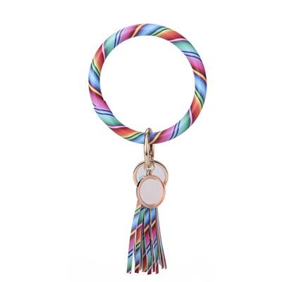 sublimation blanks pu tassel bracelet wristband