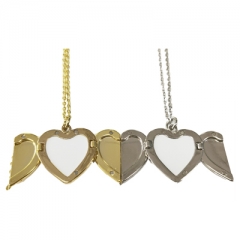 Sublimation angel wing necklace