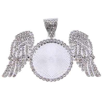sublimation angel wing  necklace