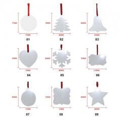 Sublimation aluminum ornament pendant