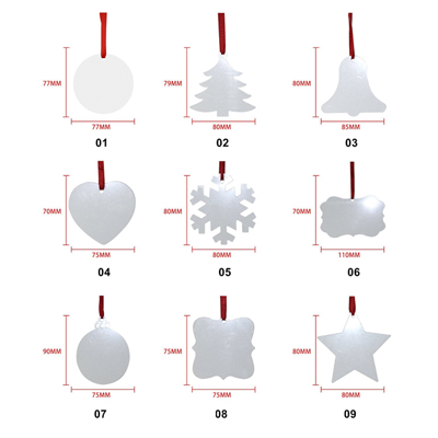 Sublimation aluminum ornament pendant