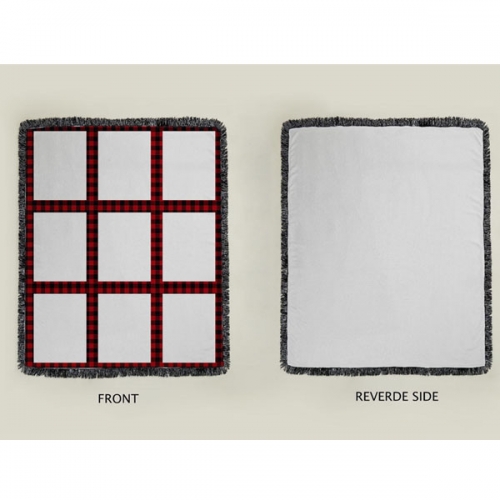9 Panel 18 Panel Plaid Christmas Sublimation Blankets