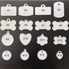 Xmas Sublimation Metal Dog Tag Pendant