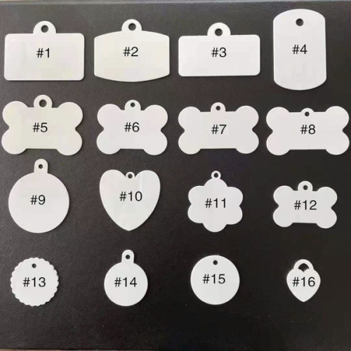 Xmas Sublimation Metal Dog Tag Pendant