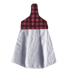 Sublimation plaid white waffle weave  towels
