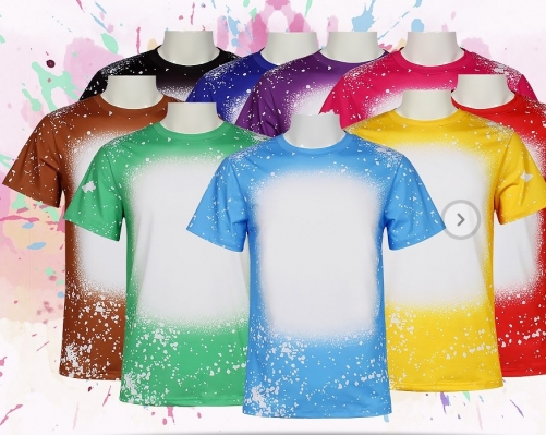 Sublimation Faux Bleached T shirt