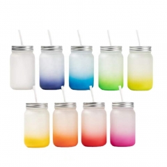 14oz Gradient Ramp Glass Mason  Beer Mug