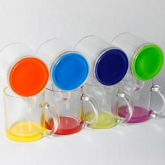 Sublimation  Glass  Mug  with bottom color