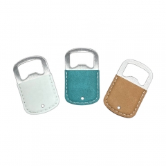 Sublimation Blank PU Leather Metal Bottle Opener
