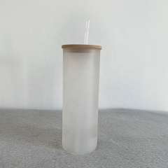 Glossy Frosted 20oz Sublimation Glass Mug Tumbler