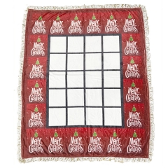 Customized Photo 50x60 inch Flannel Panel Sublimation Merry Christmas Blanket