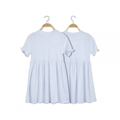 Summer Polyester Blank Infant Toddlers White Sublimation Dress