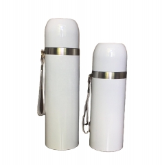 Silver White 12oz 17oz Sublimation Bottle Thermal Mug Tumbler