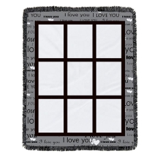 5 Colors 40x50 40x60 inch 9 Panel I Love You Sublimation Baby Blanket