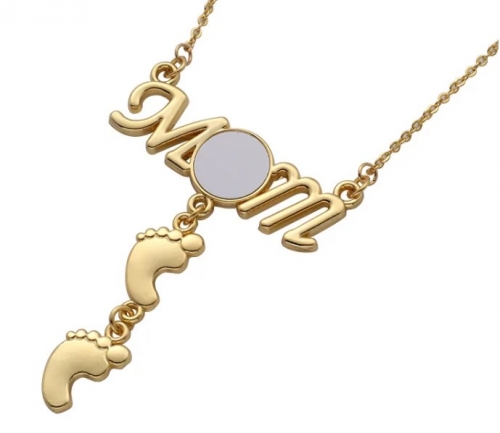 Mom Necklace 2 Footprints