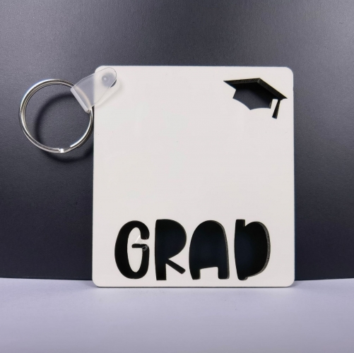 Grad Hat Keychain