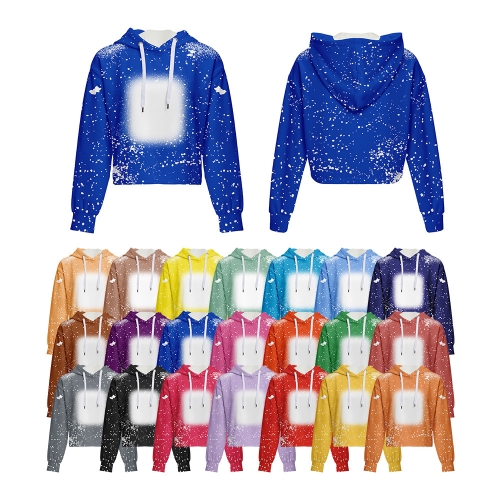 Bleached Cropped Hoodie