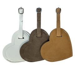 Heart Leather Luggage Tag