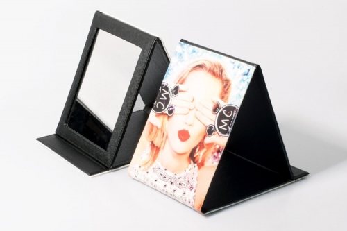 Big Sublimation Leather Make Up Mirror