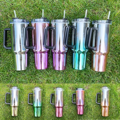 40oz Sublimation Beer Mugs Tumblers Ice Cup Thermos Cups with mirror effect