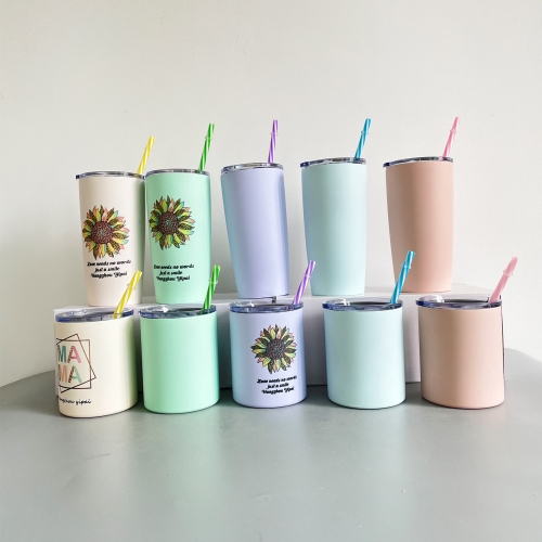 10oz 20oz Sublimation Coffe Mugs Straight Tumblers Matte Blank Cups