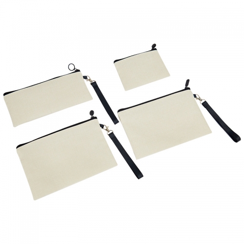 Linen Sublimation Cosmetic Pencil Coin Bag