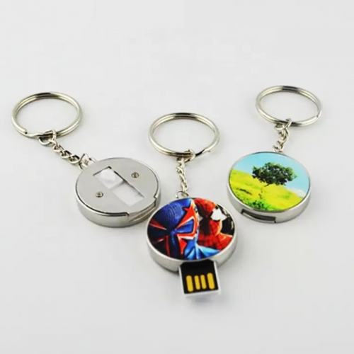 Round Sublimation USB Flash Drive