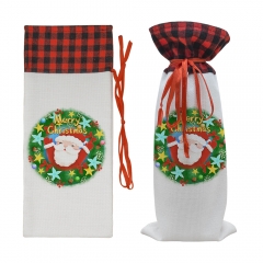 Plaid Sublimation Wine Bag