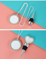 Sublimation Wine Stopper Necklace