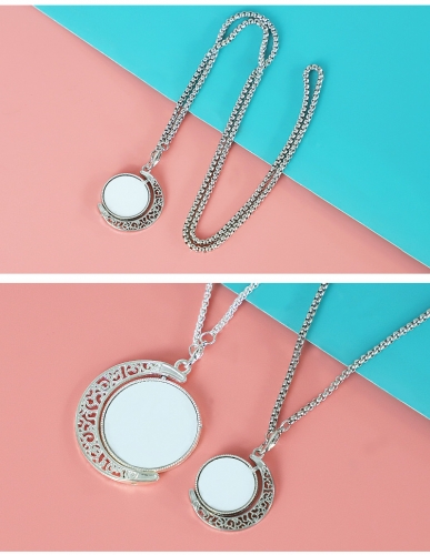 Sublimation Moon Necklace