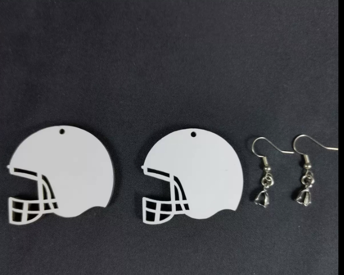 Helmet MDF Sublimation Earrings