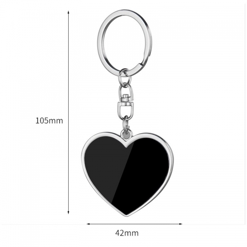 Laser Engraving Heart Keychain